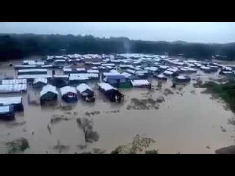 الأمطار تغمر مخيمات اللاجئين الروهنغيا في بنغلادش