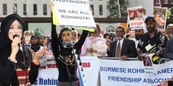مظاهرة بالولايات المتحدة الأمريكية لدعم مسلمي ميانمار