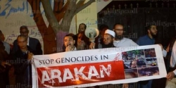 وقفة لـ«اتحاد الثوار العرب» أمام سفارة بورما احتجاجًا على الاعتداء على مسلميها