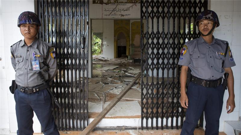 اعتقال 5 أشخاص فى ميانمار بتهمة حرق مسجد