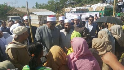 صور .. وصول وفد الأزهر الشريف لمخيمات الروهنغيا في بنغلادش