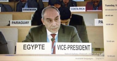 مندوب مصر الدائم بجنيف يلقي كلمة في مجلس حقوق الإنسان حول "الروهنغيا"