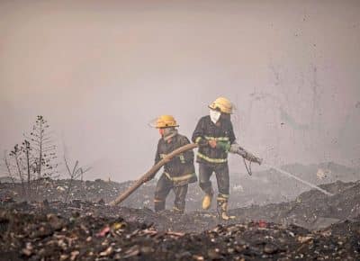 عشرات الإصابات بسبب حريق للنفايات في ميانمار