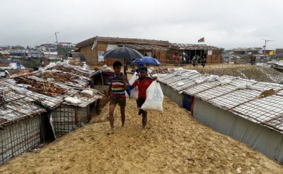 الأمم المتحدة: الأمطار الغزيرة والانهيارات الطينية تقتل طفلا في مخيمات لاجئي الروهنغيا ببنغلادش