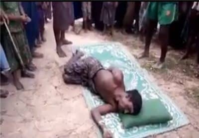 بالفيديو.. رجل روهنغي ينازع الموت بعد اعتداء بوذي