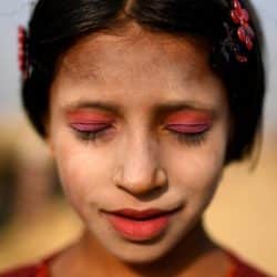 المكياج الفريد لبنات ونساء الروهنغيا المسلمات في بنغلادش