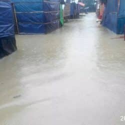 الأمطار الغزيرة تغمر مخيمات اللاجئين الروهنغيا في بنغلادش