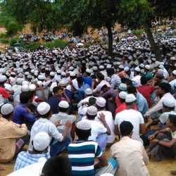 آلاف الروهنغيا يتظاهرون للمطالبة "بالعدالة" بعد عام على حملة الجيش الميانماري