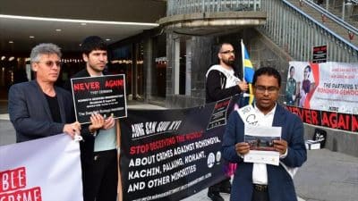 السويد..وقفة احتجاجية بمناسبة الذكرى السنوية الأولى لمجازر أراكان