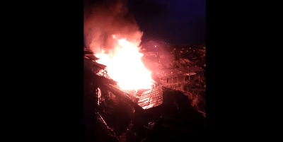 حريق في مخيم اللاجئين الروهنغيا ببنغلادش يدمر 4 بيوت