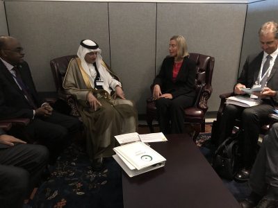 العثيمين وموغريني يبحثان أزمة الروهنغيا