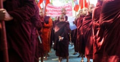 احتجاج بوذي في ولاية أراكان على خطة لإعادة الروهنغيا المسلمين