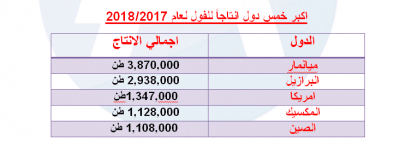 "ميانمار" تتفوق على أمريكا والصين في إنتاج الفول عالمياً بـ 3.8 مليون طن
