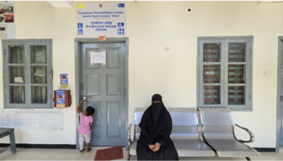 لاجئة روهنجية جاءت بحثًا عن العلاج الطبي في مجمع "تكناف" الصحي في مخيمات بنغلادش، 10-2-2025 (صورة: Benar News)