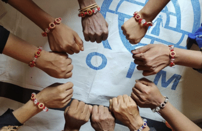 فتيات ونساء الروهينجا خلال أحد تدريبات مشروع مشاركة المرأة (صورة: IOM)