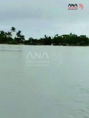 أراكان: فيضانات تجتاح مونغدو وتدمر الحقول الزراعية وقرى الروهينجا