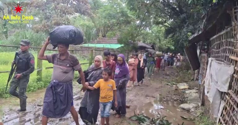 مقاتلات جيش ميانمار تدفع سكان مونغدو للنزوح شمالاً خوفاً من هجمات جوية