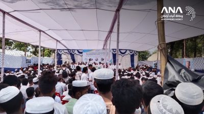 لاجئو الروهينجا في بنغلادش يحيون ذكرى اغتيال قيادي بارز بالمخيمات