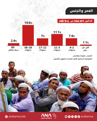 أوضاع وإحصائية اللاجئين الروهينجا في مخيمات بنغلادش حتى نهاية أكتوبر