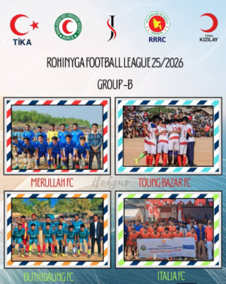 انطلاق دوري كرة القدم للروهينجا بمخيم أوخيا في بنغلادش