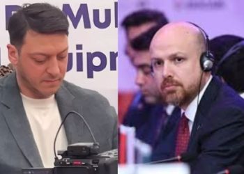 صورة مجمعة لـ بلال أردوغان نجل الرئيس التركي ومسعود أوزيل