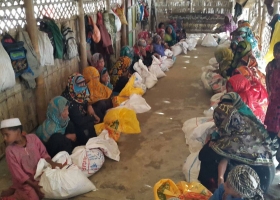 مؤسسة حياة الإنسانية تنفذ مشاريع إغاثية لـ 500 أسرة روهنجية في بنجلاديش